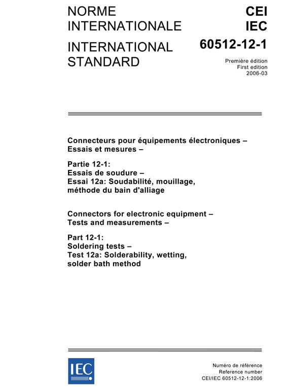Cover IEC 60512-12-1:2006
